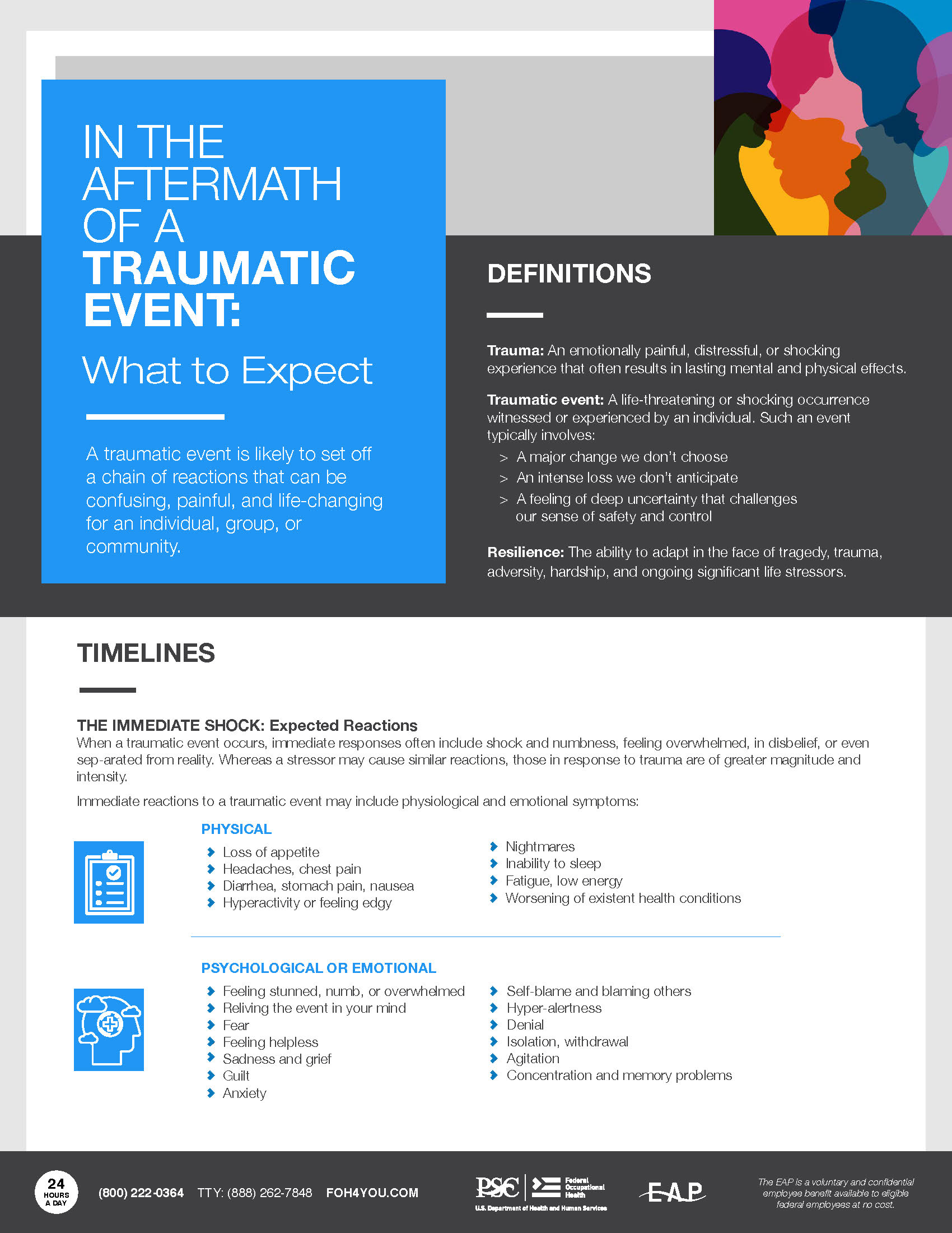 In the Aftermath of a Traumatic Event - What to Expect